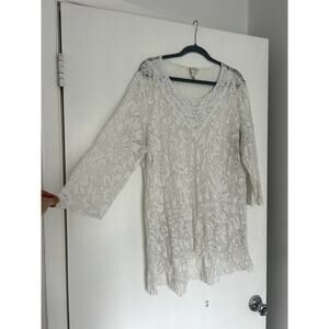 Sheer Lace Tunic Top